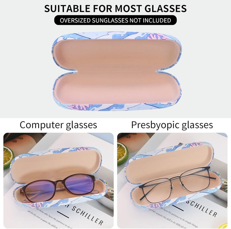 PERFECTSIGHT Store Hard Shell Eyeglasses Case, PU Leather Protective Glasses Case, Cute Eyeglass Case for Women Men Girls - Image 4